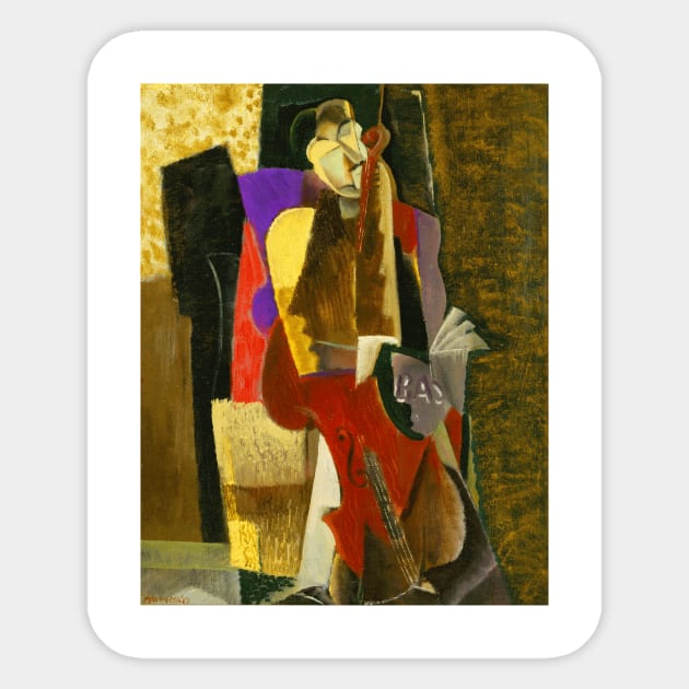 The Cellist (1917) by Max Weber Sticker by Naves